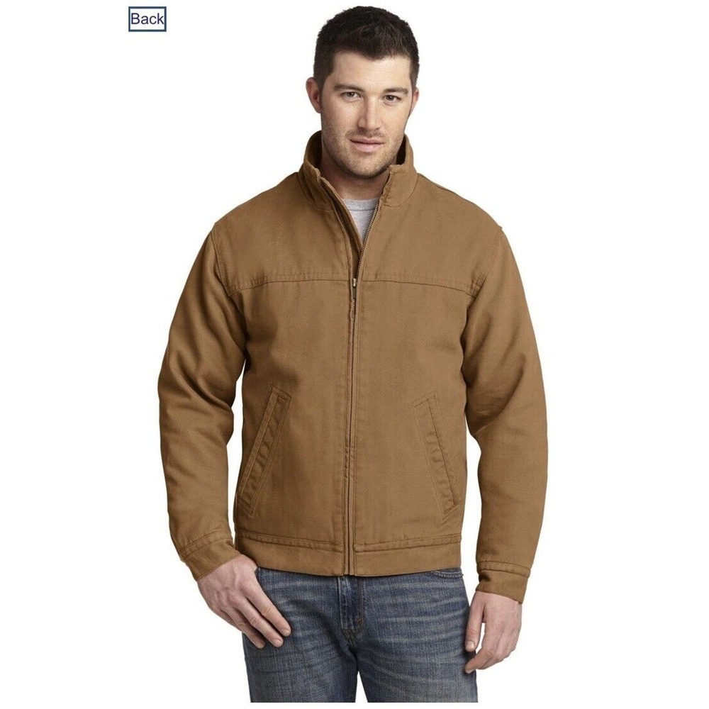 Cornerstone Washed Duck Cloth Flannel Lined Jacket Coat Work Mens Sz L​​​